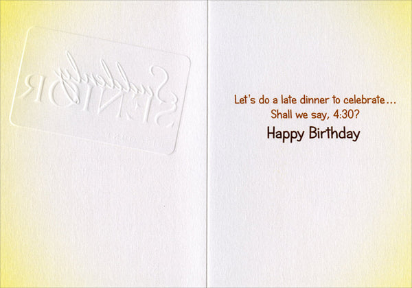 Birthday Greeting Card - Suddenly Senior Discount