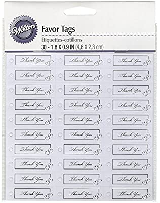 Thank You Silver Foil Favor Tags - 30ct.