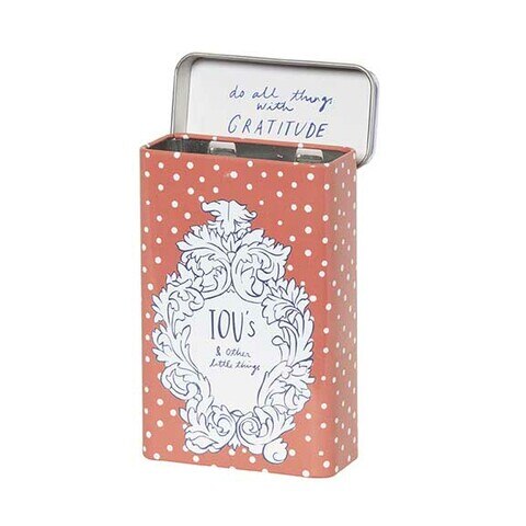 "IOU's & Other Little Things" - Tin box of 25 blank notes with marker