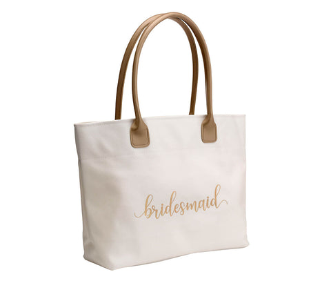 Gold Foil Bridesmaid Tote Bag