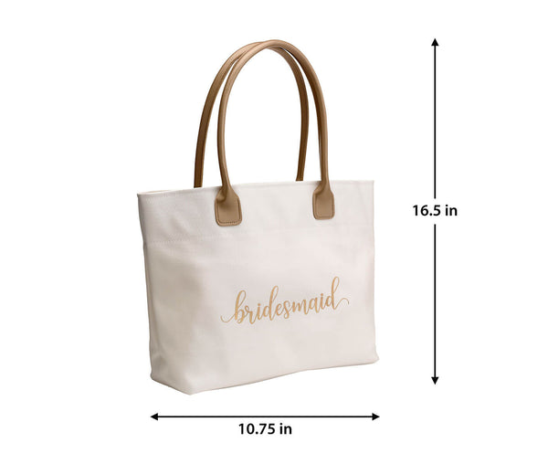 Gold Foil Bridesmaid Tote Bag