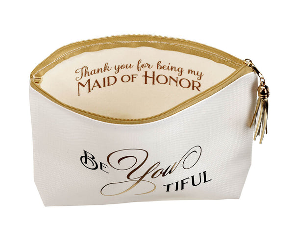 BeYouTiful Maid of Honor Cosmetic Makeup Bag