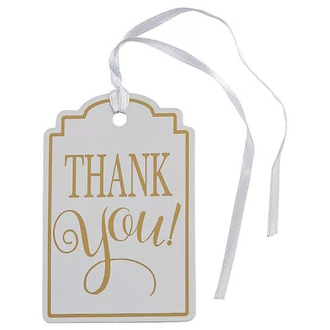 Gold Foil Thank You Tags - 25 pieces