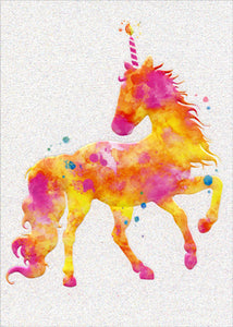 Birthday Greeting Card  - Unicorn Birthday Candle