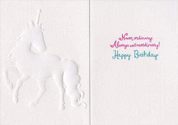 Birthday Greeting Card  - Unicorn Birthday Candle