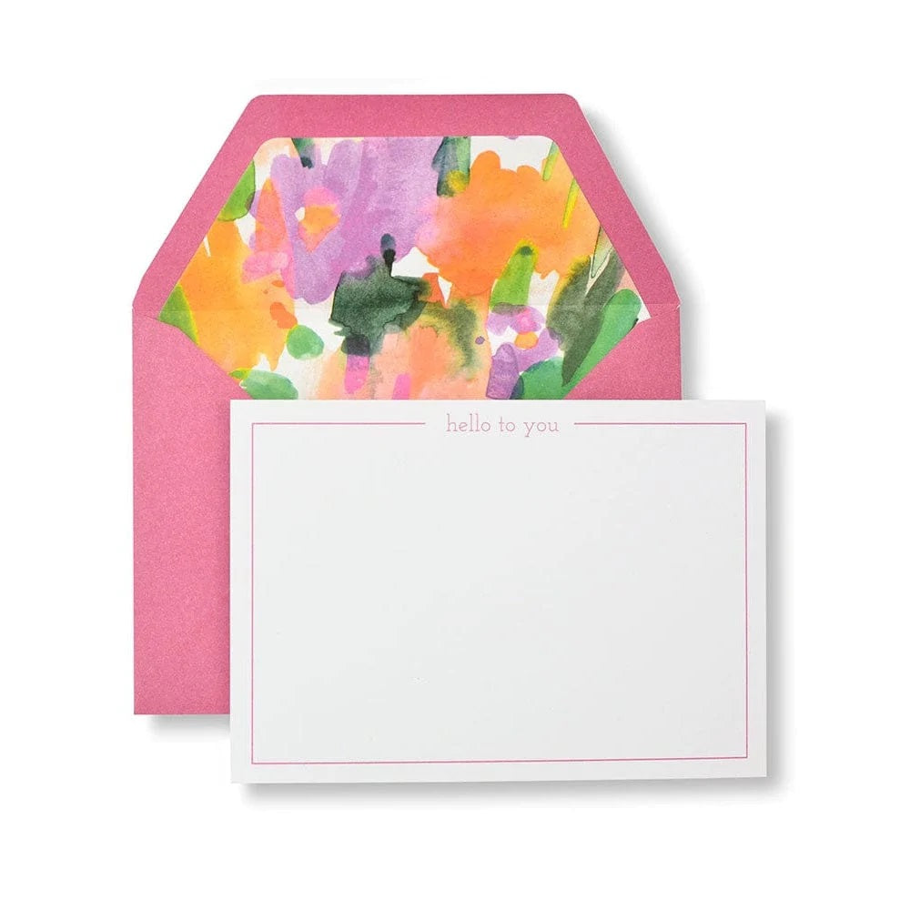 10 ct. Hello To You Spring Floral Note Card Set