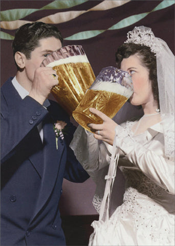 Wedding Greeting Card - A Couple of Beers