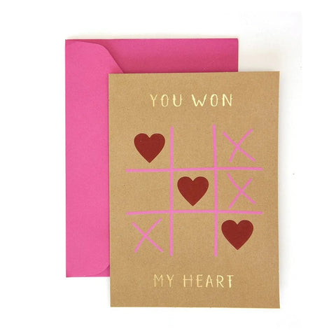 Valentine's Day Scratch Off Greeting Card  - You Won My Heart
