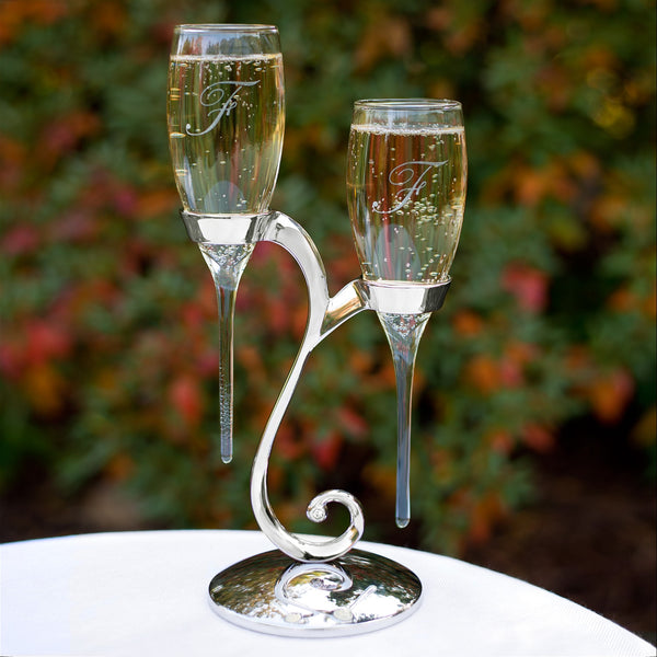 Raindrop Flutes With Swirl Stand