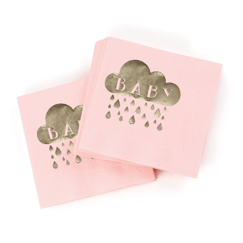 Pink Baby Shower Napkins - 50 count