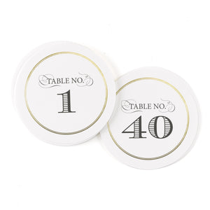 Golden Elegance - Table Number Cards
