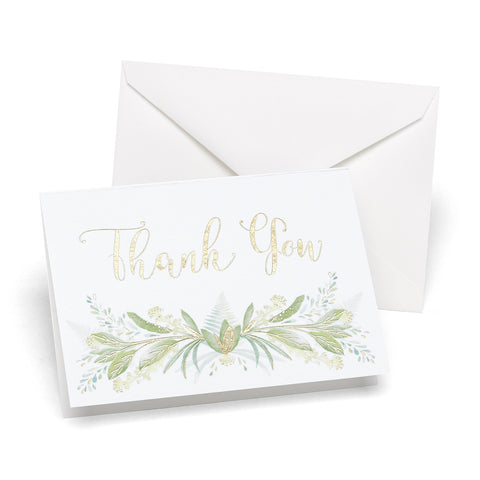 Greenery Thank You Cards