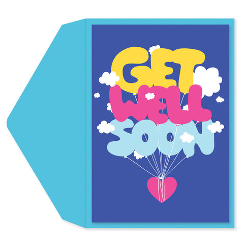 Get Well Greeting Card - Cloud Letters