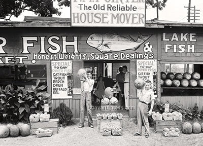 Retirement Greeting Card - Roadside Stand / Fish Market