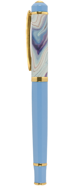 Blue Agate Roller Ball Pen with Gift Box