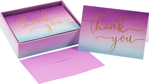 14 ct. Amethyst Thank You Notes
