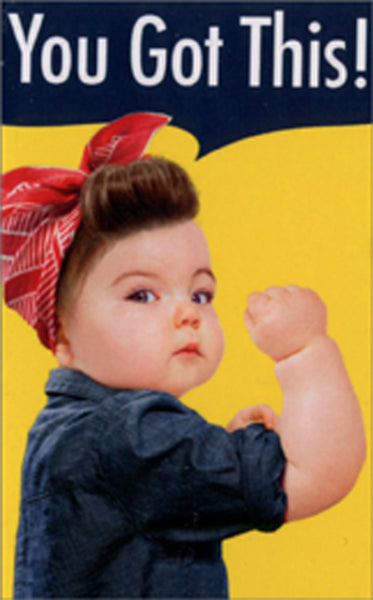 Encouragement Greeting Card - Baby Girl Bicep