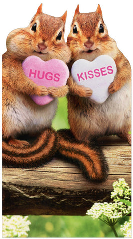 Valentine's Day Greeting Card  - Chipmunk Hearts
