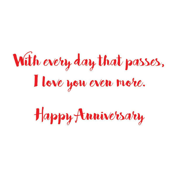 Anniversary Greeting Card  - Brushed Hearts