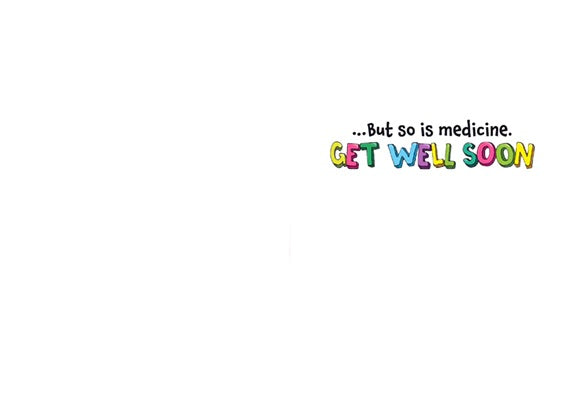 Get Well Greeting Card - Laughter is the Best Medicine
