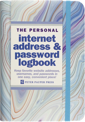 Blue Agate Internet Address & Password Logbook