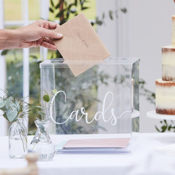 Clear Acrylic Wedding Card Box