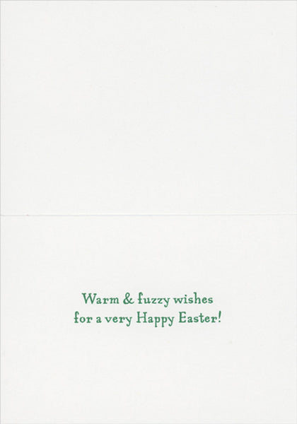 Easter Greeting Card - Bunny with Ducklings Under Ears