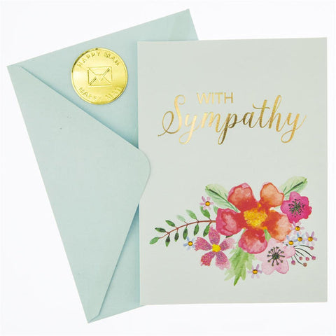Sympathy Greeting Card - Floral  - Handmade