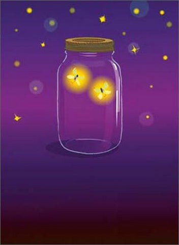 Anniversary Greeting Card  - Firefly Jar