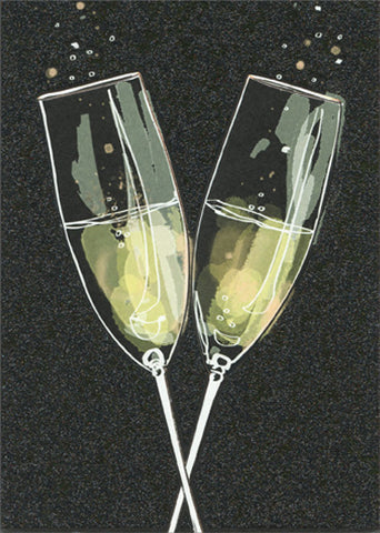 Anniversary Greeting Card  - Champagne Flutes