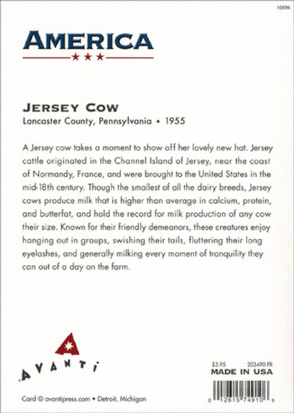 Friendship Greeting Card - Jersey Cow with Hat