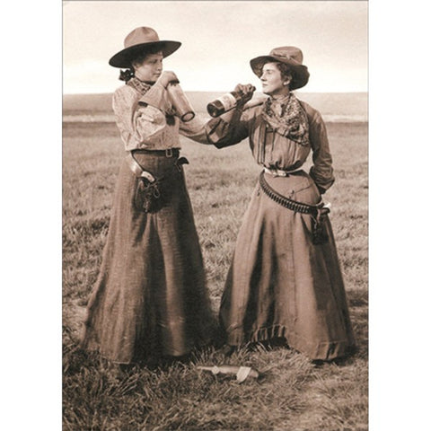 Birthday Greeting Card - Women Gunslingers