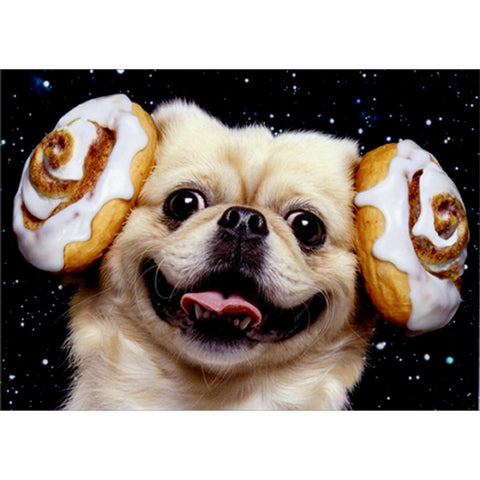 Birthday Greeting Card - Dog Cinnamon Buns