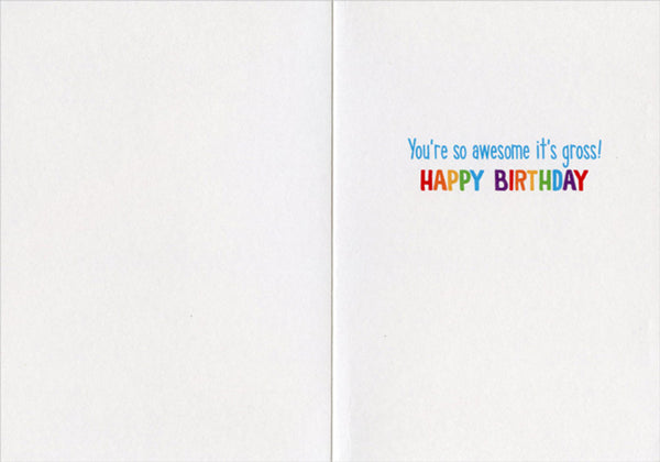 Birthday Greeting Card  - Cat With Rainbow