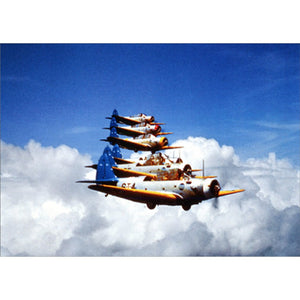 Get Well Greeting Card - Squadron of Military Planes