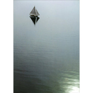 Sympathy Greeting Card - Sailboat on Calm Water