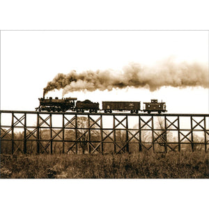 Get Well Greeting Card - Train on Trestle