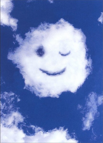 Blank Greeting Card - Smiley Face Cloud