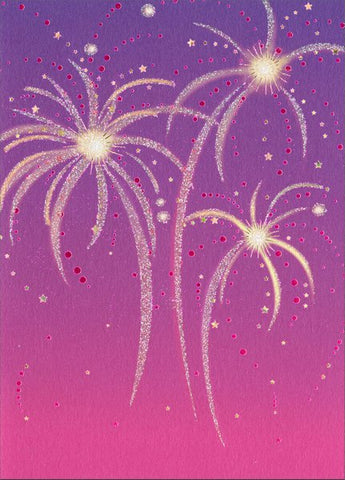 Thank You Greeting Card - Fireworks