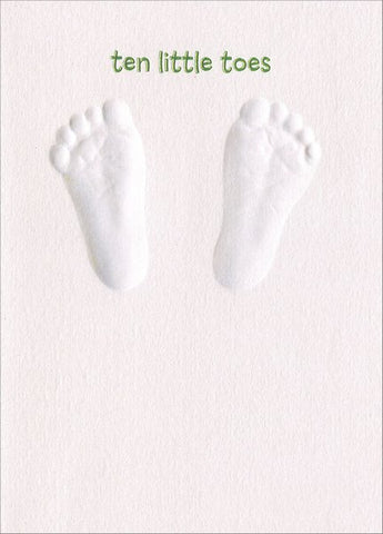 New Baby Greeting Card - Baby Footprints