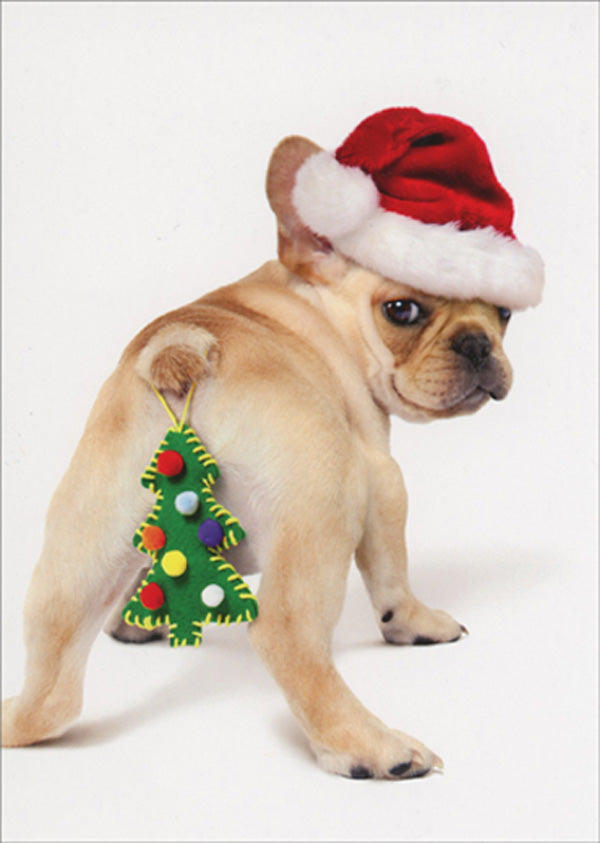 Christmas Greeting Card - Dog with Ornament