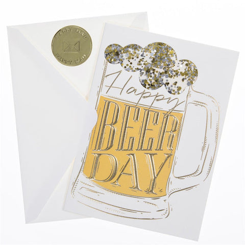 Birthday Greeting Card  - Happy Beer Day - Handmade