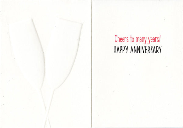 Anniversary Greeting Card  - Champagne Flutes