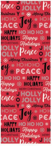Premium Christmas Wrapping Paper - 35 Sq. Ft. - Holiday Wording