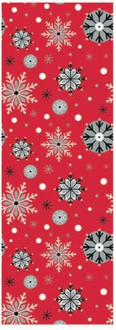 Premium Christmas Wrapping Paper - 35 Sq. Ft. - Contemporary Snowflakes