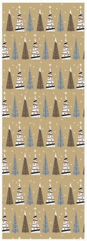Premium Christmas Wrapping Paper - Contemporary Trees 30 Sq. Ft.