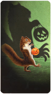 Halloween Greeting Card - Creepy Squirrel Shadow