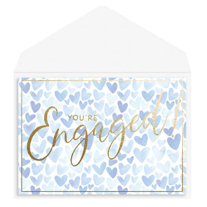 Engagement Greeting Card - Engaged Hearts
