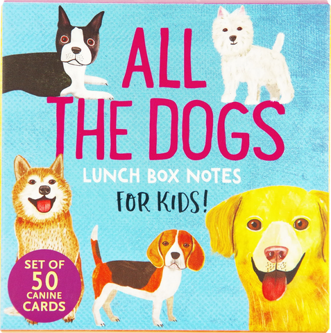 All The Dogs Lunch Box Notes For Kids - Set of 50 Cards