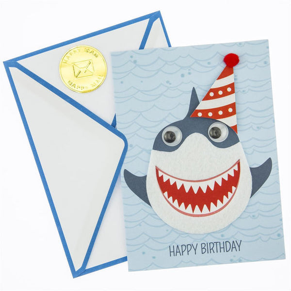 Birthday Greeting Card  - Shark Bite! - Handmade